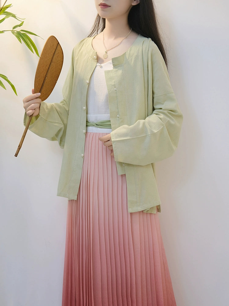 Lookbook Series Half Peach Summer Autumn Modern Hanfu