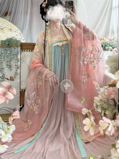 Lookbook Series 2025 Hanfu Peach Red Blossom Pink