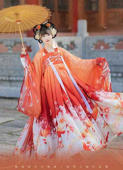 LOOKBOOK SERIES Tang Dynasty Printing Shirt Hanfu