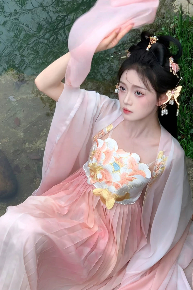 Four Seasons Spring Tang Dynasty Hanfu for women