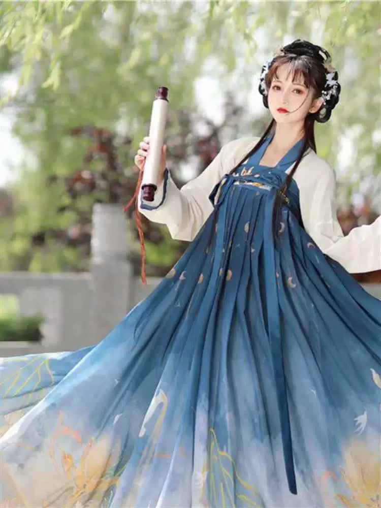 Original Hanfu Jinse Mingchuan Printing, dyeing and embroidery SET