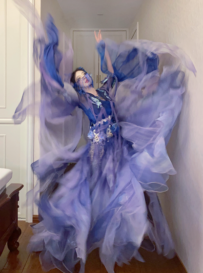 Oriental Aesthetics Series Night Butterfly Dancing Hanfu Dress