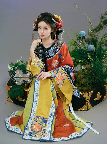 Timeless Fragrance Series Flower Shines Deep Qing Han Hanfu