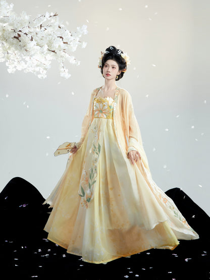 Hanfu Tang Dynasty Heavy embroidery Fairy-like long sleeve shirt