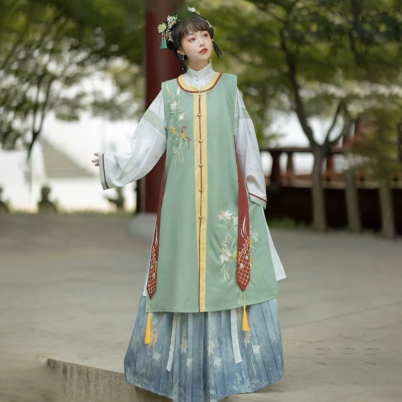 Ming Dynasty Original Hanfu Round Neck Long shirt BIJIA