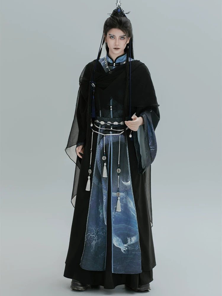 Flower Poetry Pray Wind Men Unisex Hanfu