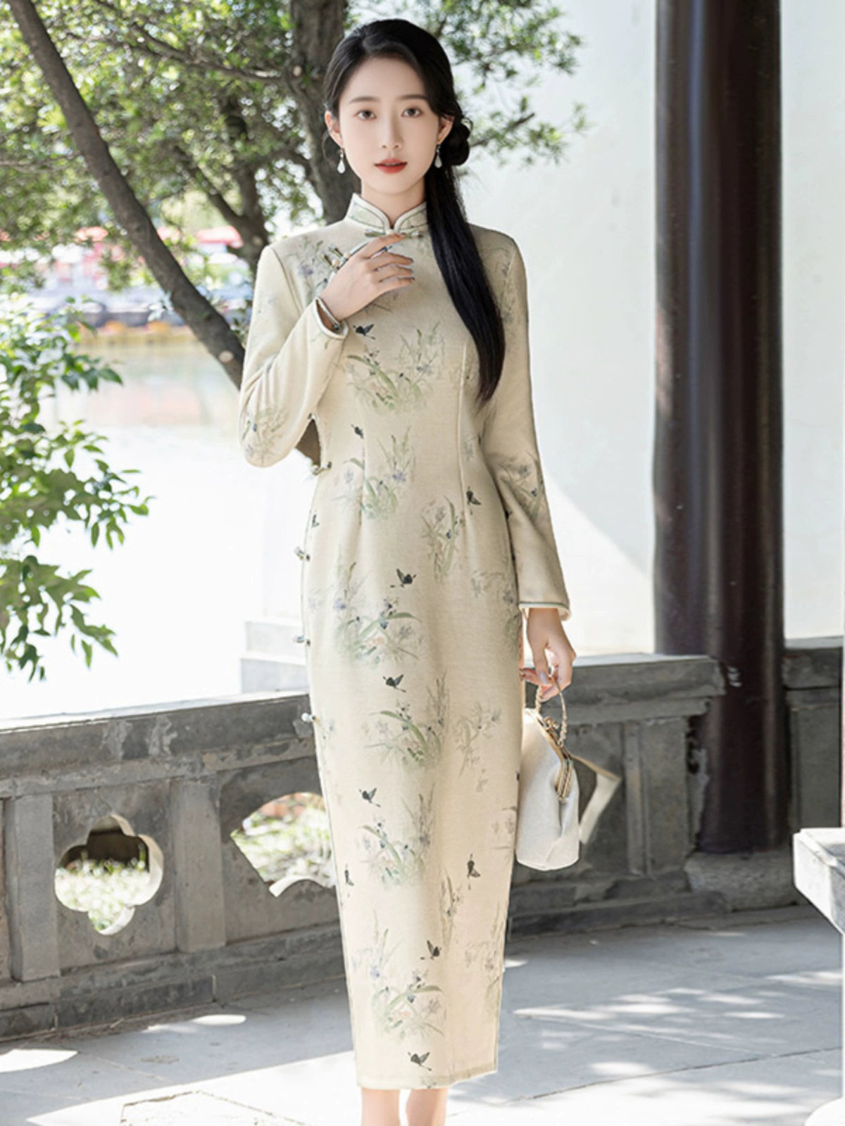 Plus Size Silk Autumn Winter Cheongsam Qipao 8