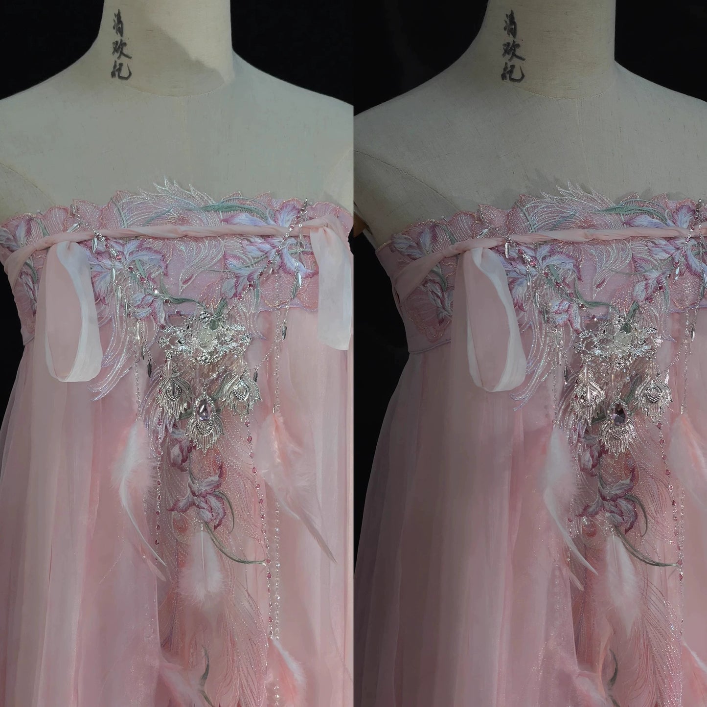 Haute Couture Series Woven Fabric Embroidered Hanfu Qing Huan Rubythornix Tang