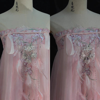 Haute Couture Series Woven Fabric Embroidered Hanfu Qing Huan Rubythornix Tang