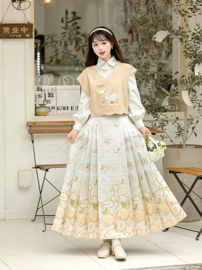 Neverland Series Han Elements Modern Hanfu Lemon Duck