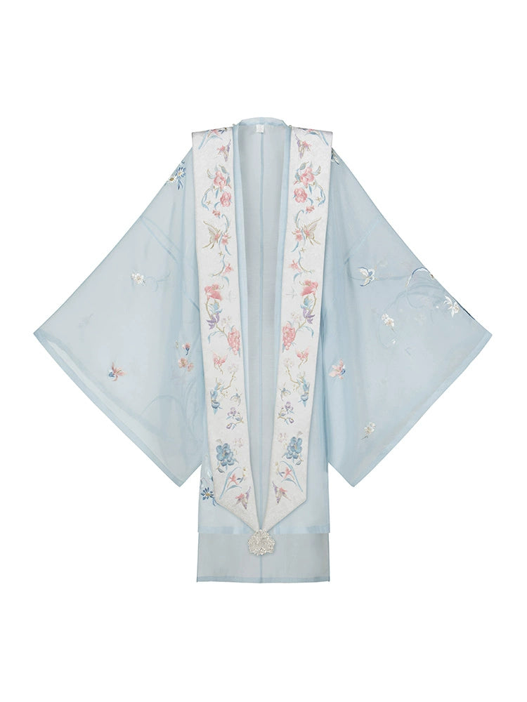 Qinghe Yi : Verdant Syntax-Large Sleeve Shirt+Ceremonial Cape
