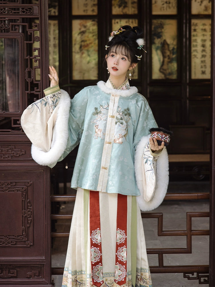 Mountain-View Qiao Series New Chinese Hanfu Crane Deer Spring