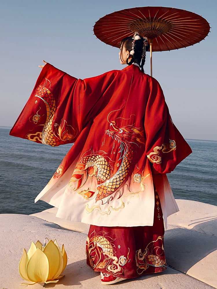 Long Deng Ye Yan : Fluidic-Dye Skirt-CLOAK