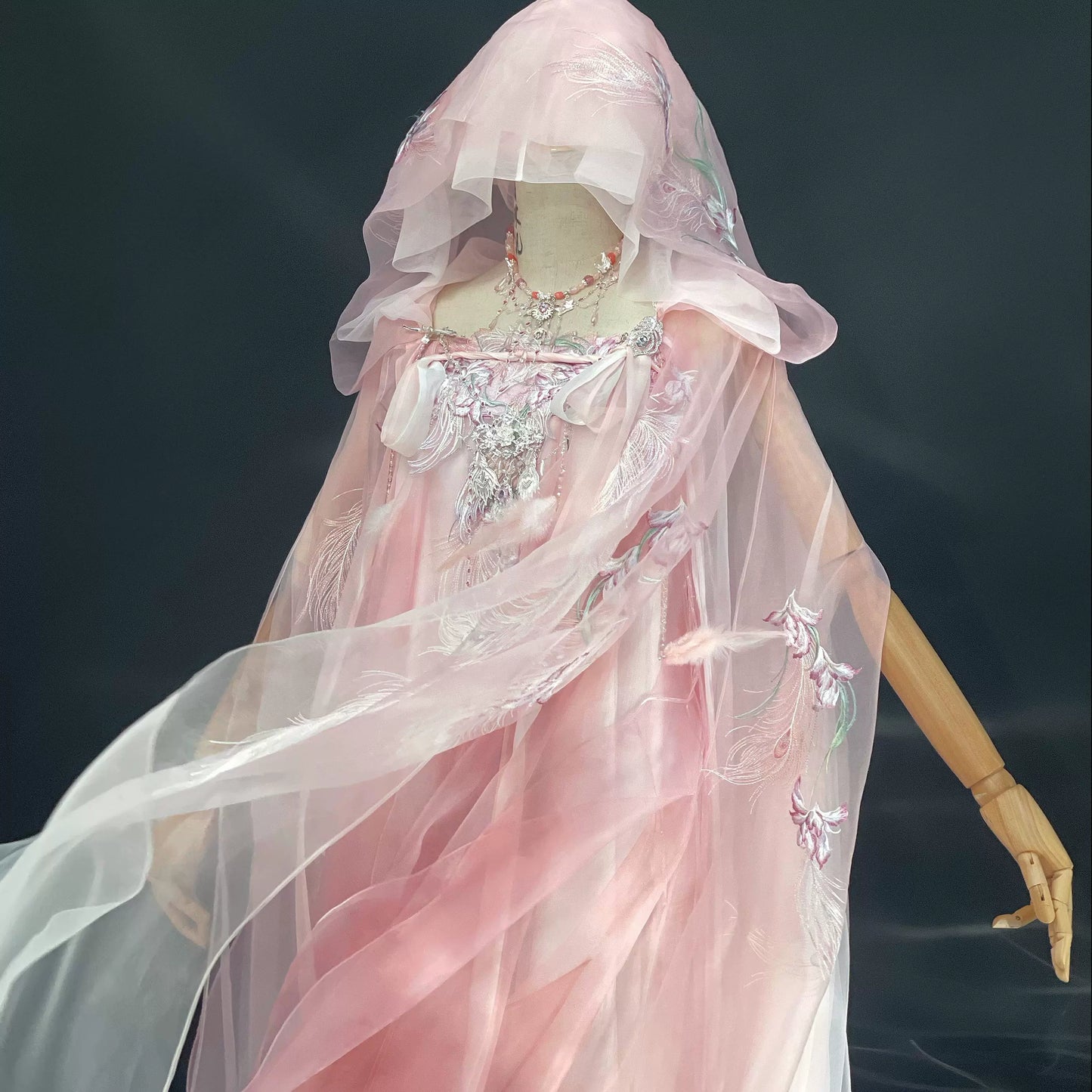 Haute Couture Series Woven Fabric Embroidered Hanfu Qing Huan Rubythornix Han