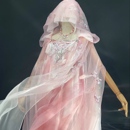 Haute Couture Series Woven Fabric Embroidered Hanfu Qing Huan Rubythornix Han