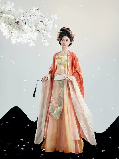 Hanfu Tang Dynasty Heavy embroidery Fairy-like long sleeve shirt