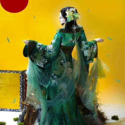 Oriental Aesthetics Series Elegant Verdure Hanfu Dress