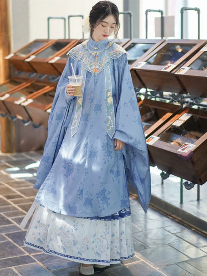 LOOKBOOK SERIES Ming Dynasty Beige Blue Hanfu