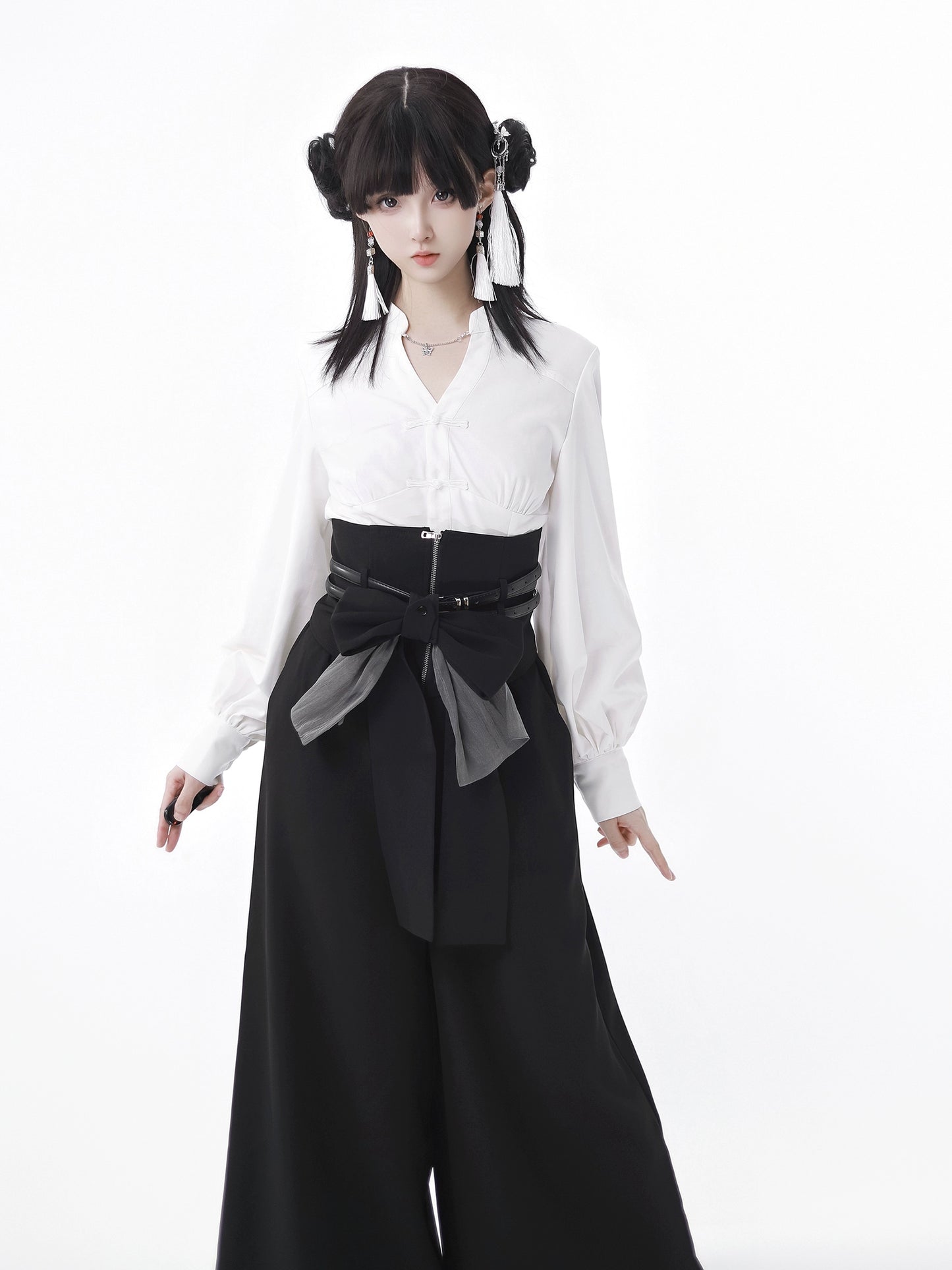 New Chinese Style Mix Slim Skirt Chivalrous Suit