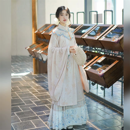 LOOKBOOK SERIES Ming Dynasty Beige Blue Hanfu