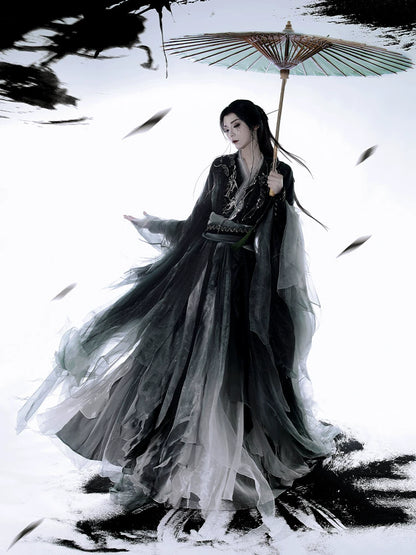 Wuxia Chic Series Ink Mist Gown