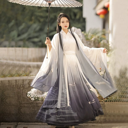 Hanfu women's original Chinese style Wei Jin style waist-length skirt