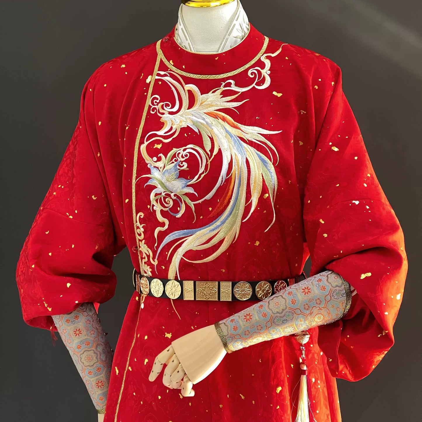 Haute Couture Series Woven Fabric Embroidered Hanfu Qing Huan Royal Phoenix Groom