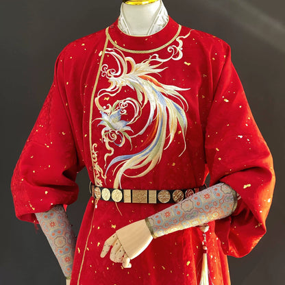 Haute Couture Series Woven Fabric Embroidered Hanfu Qing Huan Royal Phoenix Groom