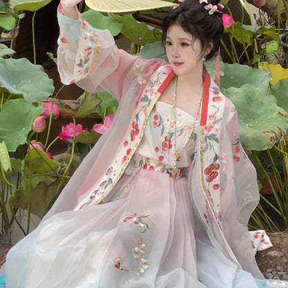 Haute Couture Series Woven Fabric Embroidered Hanfu Qing Huan Imperial Concubine's Smile Song Ming