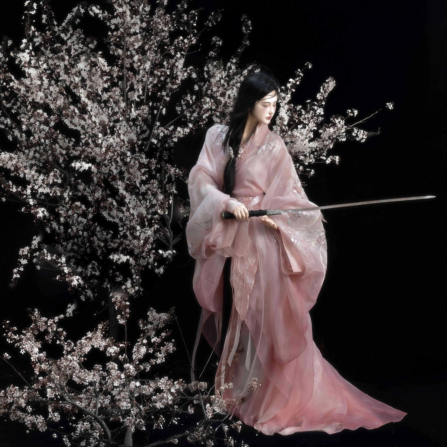 Haute Couture Series Woven Fabric Embroidered Hanfu Qing Huan Rubythornix Han
