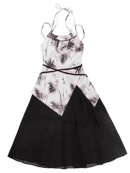New Chinese Style Mix Slim Skirt Qianye Suit