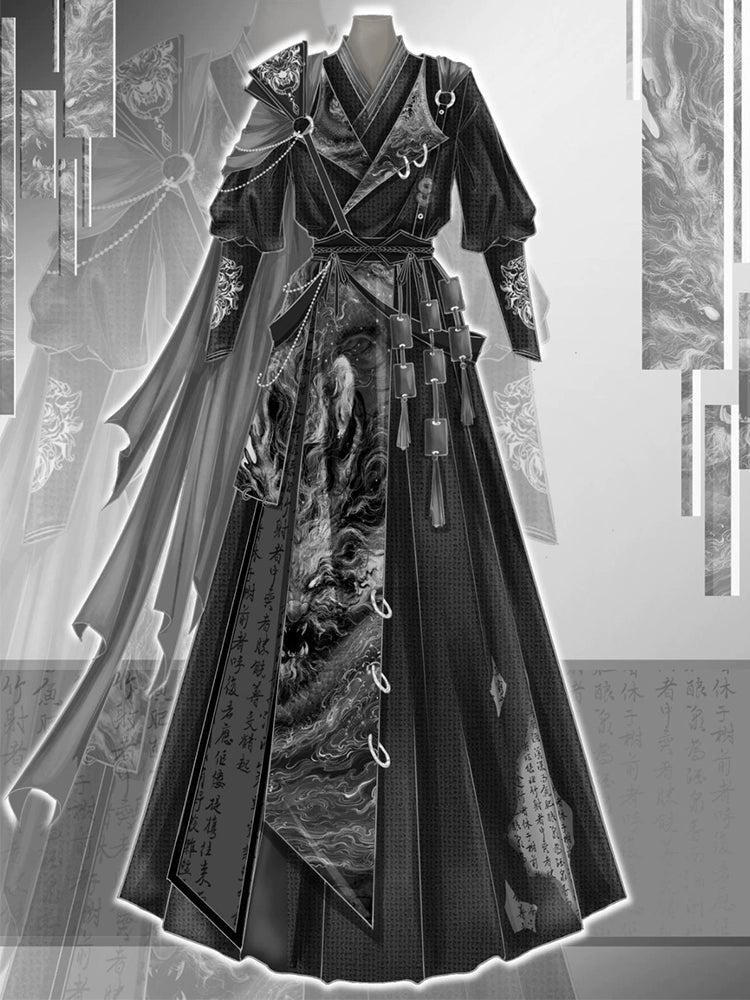 Flower Poetry Unisex Hanfu Nocturnter