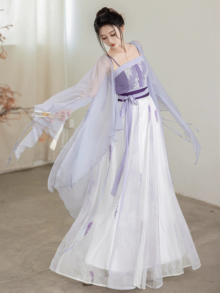 Dreams Wisteria Inflorescence Improved Hanfu Han Elements