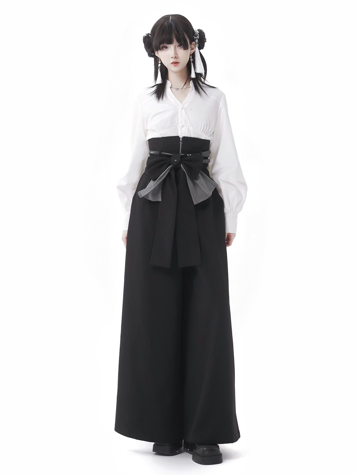 New Chinese Style Mix Slim Skirt Chivalrous Suit