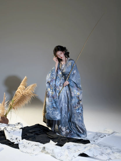 Ethereal Dreamscape Series Supreme Hanfu-Charm of Ink, Dragonfly, and Lotus