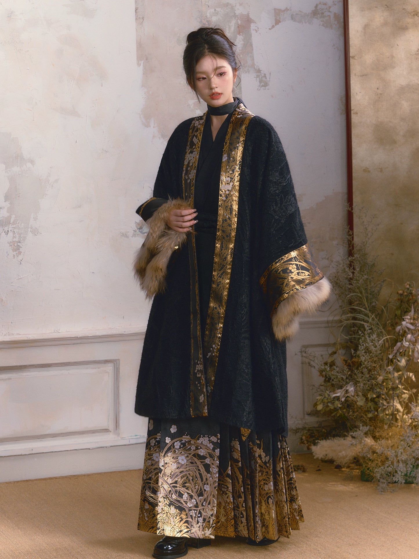 Lookbook Series Strings High-Grade Fabrics Song Dynasty Winter Coat