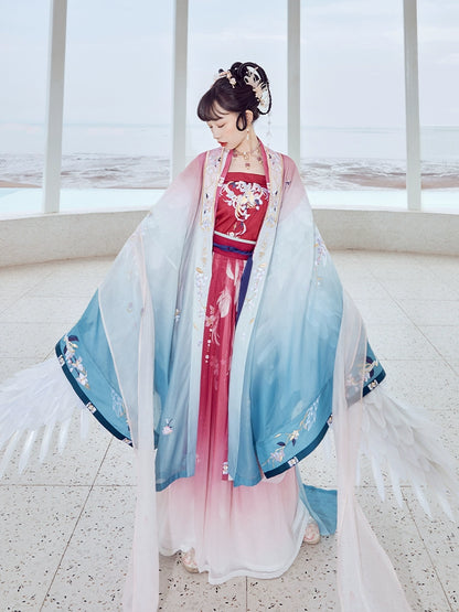 He Zhi Yu Xian : Crane Plume Celestial-Large Sleeve Shirt