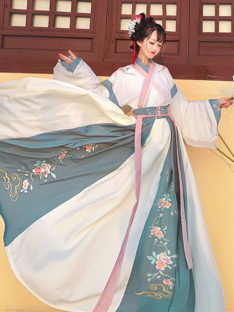 Colorful Clothes Wei Jin Handmade Hanfu Women's Original New