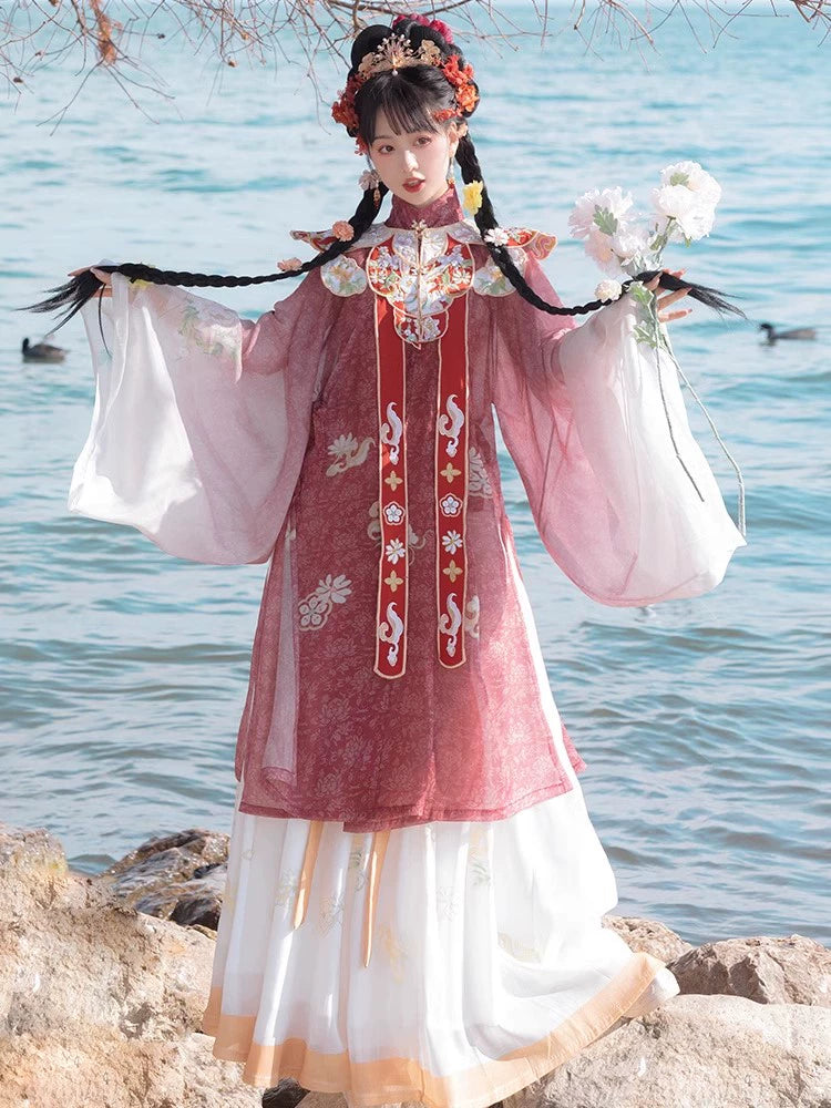 LOOKBOOK SERIES Ming Horse Face Skirt Red Green Hanfu