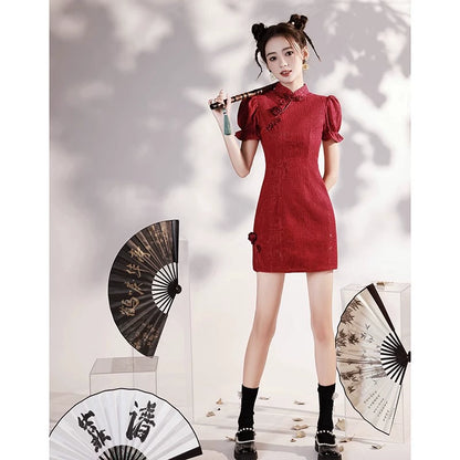 New Chinese Style Cheongsam Qipao Girlish Dressy Casual 2