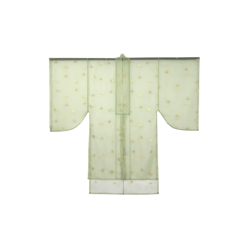 Shangyao Retreat Series Gold Green Song Hanfu