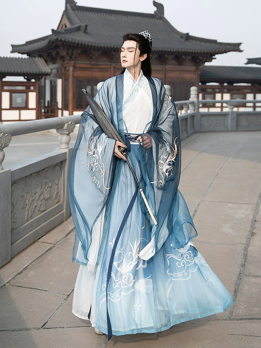 Wei Jin Dynasties Men Waist-length Hanfu