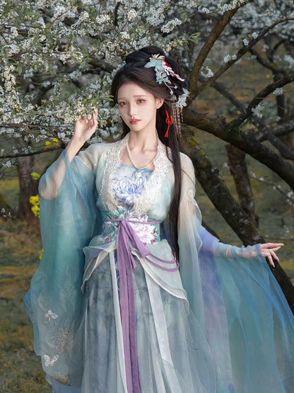 Cloud-Kissing Nature Series Dusky Jade Ming Hanfu