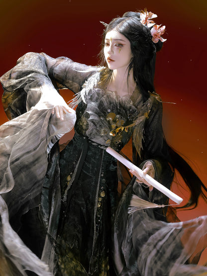 Oriental Aesthetics Series Golden Scale Hanfu Dress