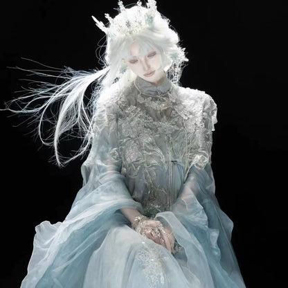 Oriental Aesthetics Series Frost Petal Hanfu Dress
