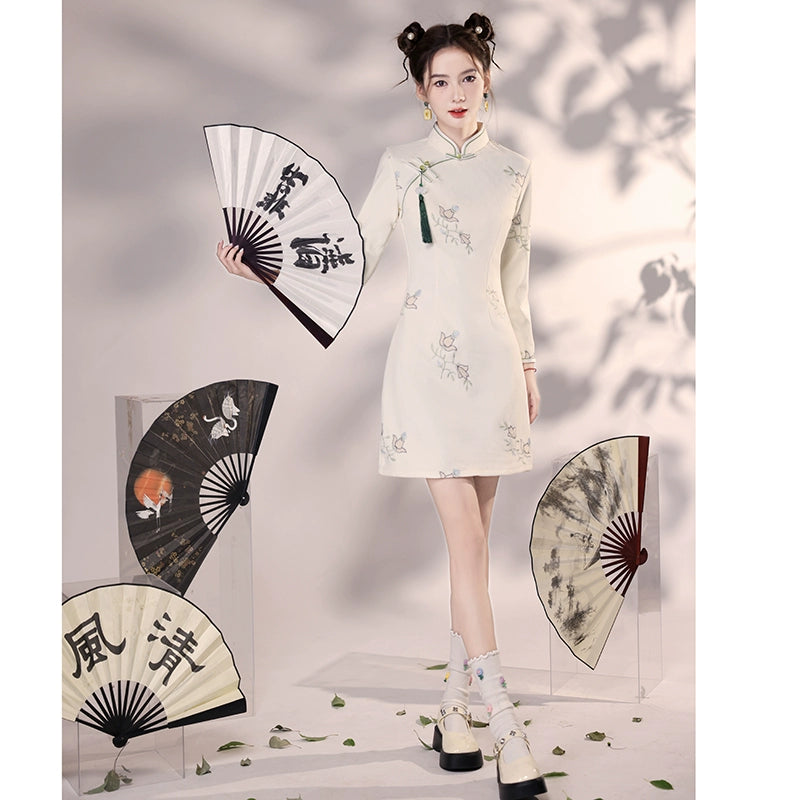 New Chinese Style Cheongsam Qipao Girlish Dressy Casual 11