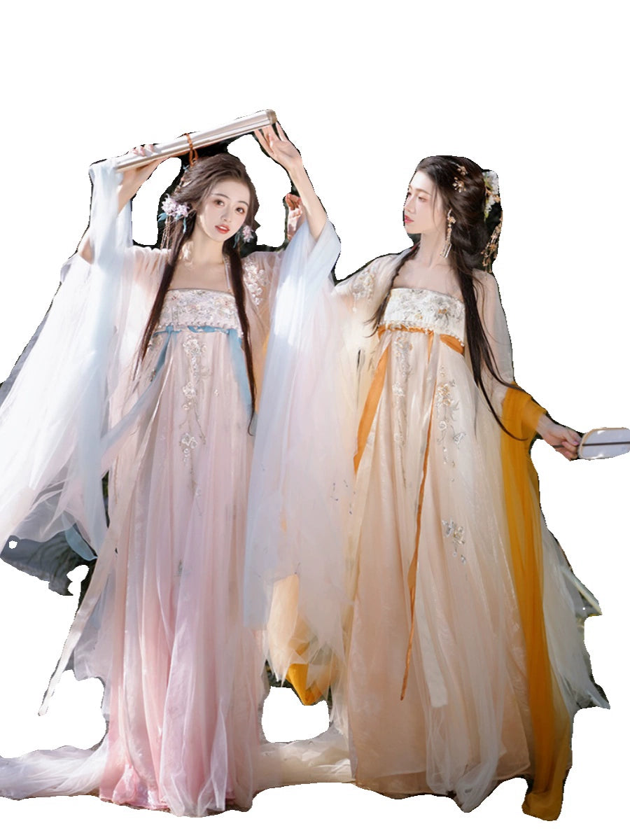 Daily Series Flower Spirit Twins Hezi Skirt Hanfu