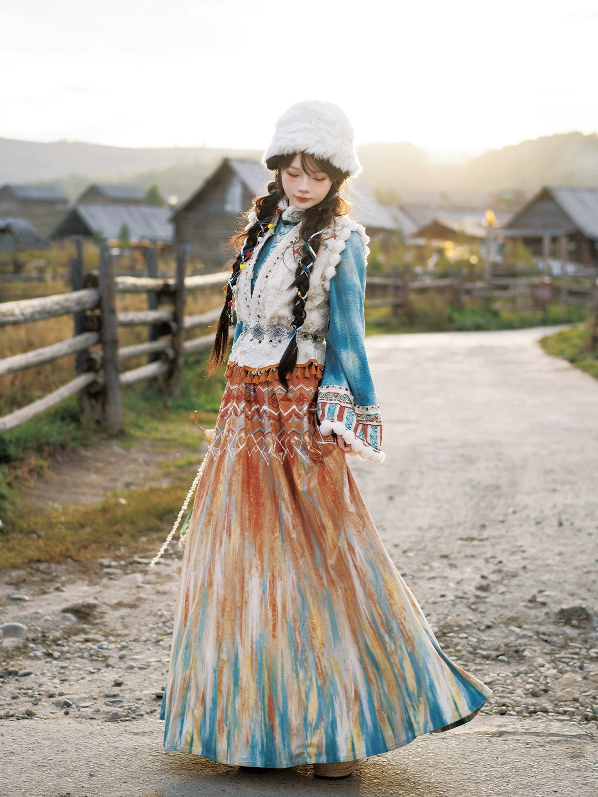 Lookbook Series Ethnic Autumn Hanfu Snow Plains Pray