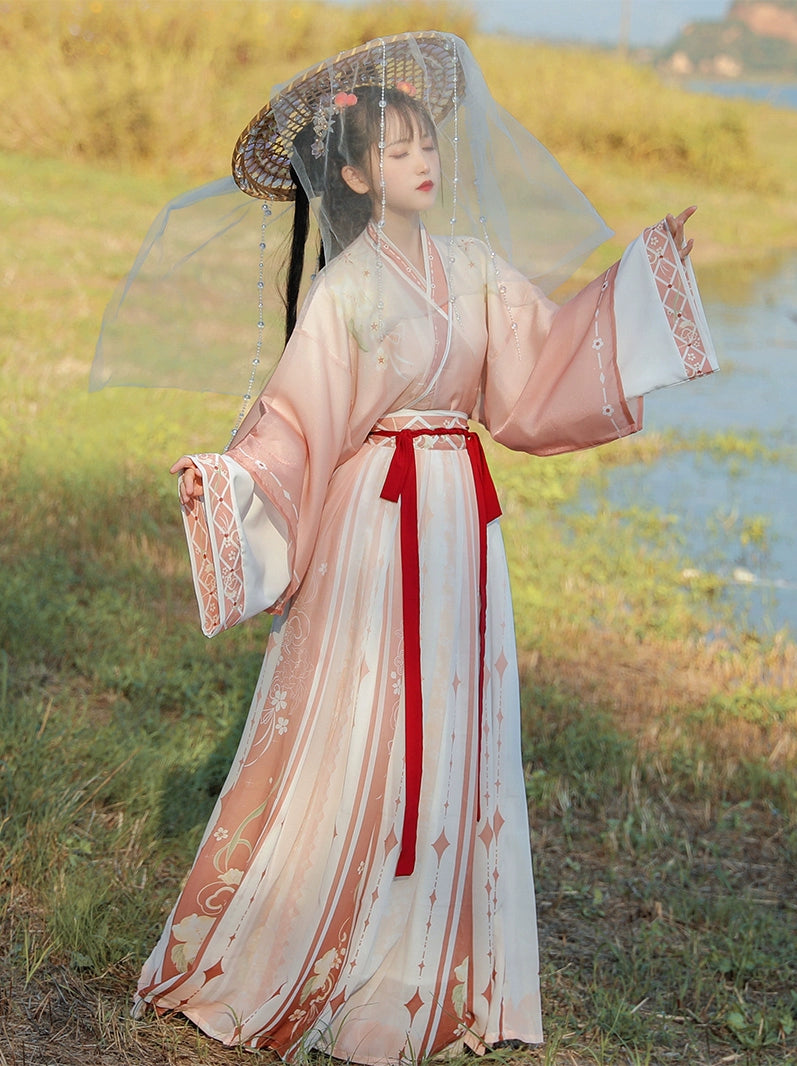 LOOKBOOK SERIES Wei Jin Dynasty Red Blue Hanfu