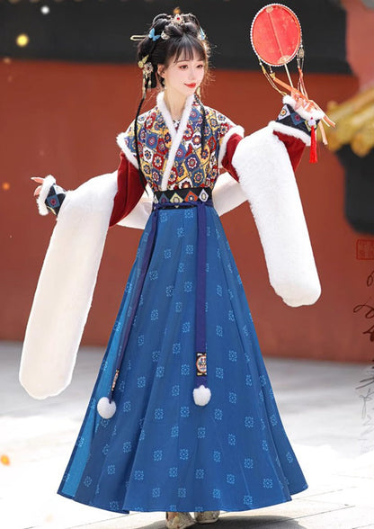 Tang Dynasty Traditional Hanfu Qipao Cheongsam Dress Skirt, gifts for women 2024